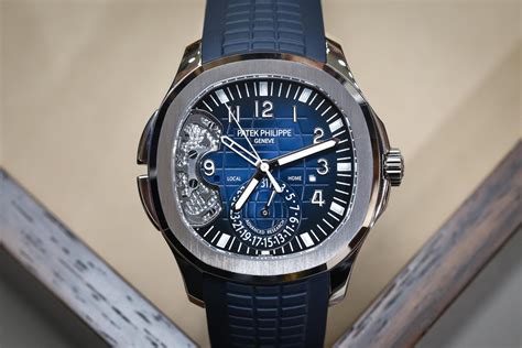 patek philippe advanced research aquanaut travel time|Patek Philippe aquanaut strap price.